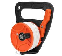 Bobine subacquee, bobina per dito della bobina di corda da immersione 46m/150.9yd Multi -Purpose Scuba Divingreel con filo bianco da 46 m per immersioni in esilio delle caverne (Ruota arancione)
