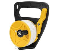 Bobine subacquee, bobina per dito della bobina di corda da immersione 46m/150.9yd Multi -Purpose Scuba Divingreel con filo bianco da 46 m per immersioni in esilio delle caverne (Ruota gialla)