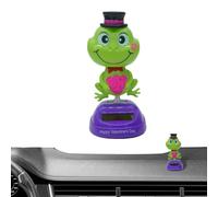 boble head Frog - ABS Solar Powered Dancing Frog For Window | Animato Bobble Dancer Frogs | boble head ballerina animati per desktop auto ornamenti, case, ristoranti, hotel