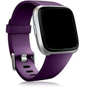 Bobo - Cinturino di ricambio in silicone per Fitbit Versa 2/Lite/SE (L, viola scuro)