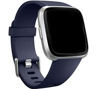 Bobo - Cinturino in silicone compatibile con Fitbit Versa, S, blu scuro, morbido TPU, sportivo, di ricambio, per Versa 2, Versa Lite, Versa SE, impermeabile, flessibile, con fibbia in colore abbinato