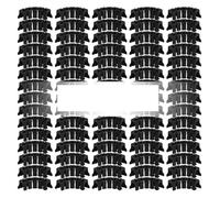 BoBoBn 50 Pezzi Plant Benders Trainer Supporto in plastica for Pali di Supporto for la Crescita delle Piante Tutor for la manipolazione di Fiori Rami di Vite Morsetti di Supporto(Black)
