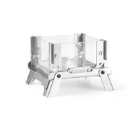 BoBoBn Mini Supporto di osservazione in Vetro, Portatile, Pieghevole, for Stufa a Legna da Esterno, da Tavolo, for Attrezzatura da Campeggio
