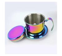 BoBoBn Vietnamese Coffee Drip Filter Stainless Steel Pour Over Coffee Dripper Portable Coffee Making Hand Pot Cup for Outdoor Camping(Colorful)