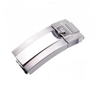BoBoHome 16x9mm Pieghevole Orologio in Metallo Fibbia di Distribuzione a Prova di Ruggine e Chiusura Orologio a Rilascio Rapido per Rolox Deapsea Doytana-Argento Lucido