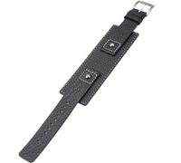 BoBoHome 22mm Cinturino Orologio Pelle Genuina Artigianale Resistente Alle Macchie Bracciale Elastico Orologio Accessorio Di Riparazione per FOSSIL JR1190-Nero