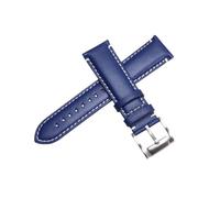 BoBoHome 22mm Cinturino Orologio Pelle Genuina Resistente All'Usura Resistente Alle Temperature Bracciale Sostitutivo Sportivo per FOSSIL FTW1114-Blu