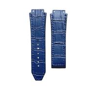 BoBoHome 25x19mm Artigianale Supple Cinturino Pelle Genuina, Impermeabile Giocoso Cinturino Pelle per HUB-LOT B-I-G B-A-N-G Fu-sion Series-Blu Scuro