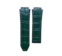 BoBoHome 25x19mm Cinturino Orologio Pelle Morbida Classica, Cinturino Pelle Minimalista Resistente Strappo per HUB-LOT B-I-G B-A-N-G Fu-sion Series-Verde
