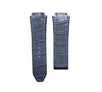 BoBoHome 25x19mm Sostituzione Traspirante Cinturino Orologio Pelle Genuina, Prova Sudore Eco-friendly Cinturino Pelle Premium per HUB-LOT B-I-G B-A-N-G Fu-sion Series-Grigio