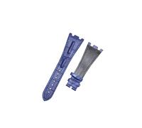 BoBoHome 28mm Bracciale Leggero Pelle Genuina Resistente All'Acqua Resistente Al Sudore Cinturino Orologio Atletico per AUDEMARSPIGUET ROYAL OAK OFFSHORE-Blu