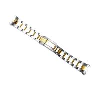 BoBoHome 3-Bead Solido Acciaio Inossidabile Cinturino Orologio, Subacqueo Orologio Catena Sostituzione Cinghia per Rolex Cosmograph Daytona-Argento Oro 20MM