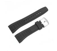 BoBoHome Bracciale in Silicone Ecologico Antidistorsione Cinturino Antimacchia Casual da Orologio per Se-i-ko VELATURA/SRH SPC007J1 SRH013-Nero + Fibbia Argento