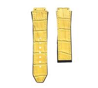 BoBoHome Bracciale Sportivo in Pelle Genuina Resina e Silicone Impermeabile Resistente all' Sudore Flessibile per HUB-LOT B-I-G B-A-N-G Fu-sion Series-Giallo