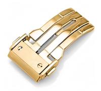 BoBoHome Chiusura-Montre Pulsante in Metallic Fibbia Cinturino Antiusura Antiruggine per HUUB-LOT B-I-G B-A-N-G Fu-sion Series-Oro 22mm