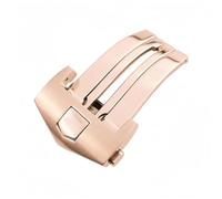 BoBoHome Chiusura Orologio Distribuzione Pieghevole Metallo, Accessorio Orologio Resistente Graffi Resistente Sudore per TAAG HEUEUR CARERA AQURACER-Oro Rosa 20mm