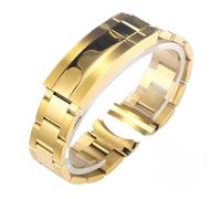 BoBoHome Cinturino di Ricambio in Acciaio Inossidabile con Braccialetto a Fibbia Pieghevole Resistente alla Ruggine per Rolox Sabmerinar-20MM Oro
