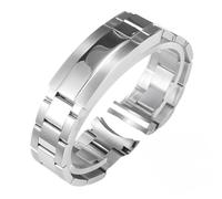 BoBoHome Cinturino Orologio Multi Compatibile 316L Bracciale Metallo Adattabile Diversi Modelli Orologi Sostituzione Universale per Rolox Deapsea Suub-Argento Lucido 20mm