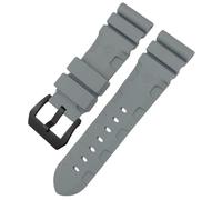 BoBoHome Impermeabile Silicone Orologio Cinturino Orologio Ricambio Accessori Regolabile Gomma Cinturino per PA-NE-RAI PAM351 PAM111 PAM380-Grigio + Nero Fibbia 26mm