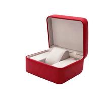 BoBoHome Scatola Orologi Antichi in Pelle Rossa di PU con Cuscino Regolabile Orologi da Polso Custodia per Orologio Anti-Schiacciamento per Omeaga