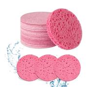 BOBOPACK 60Pz Spugnette Viso Pulizia, Spugna Lavaggio Viso, Struccante Detergente Riutilizzabile,Spugna per il Trucco Compressa, Pulizia Viso per la Pulizia del Facial, Esfoliante, Rimozione Trucco