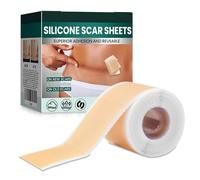 BOBOPACK Cerotti Silicone Cicatrici, 4x150cm Fogli di Silicone per Cicatrici, Rotolo di Nastro in Silicone Morbido,Scar Sheets,per Cicatrici Causate da Cesareo, Chirurgia, Ustioni