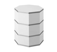 BOBORE Scarpiera Rotante Cilindrica Girevole A 360 Gradi Alta Rotonda 45/86/127/169/210cm Metallo Spinning Corner Scarpiera Tower Cabinet Verticale Rotondo Storage Scarpiera(White silver,43 * 45cm)