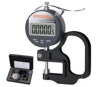 BOBOVAV Calibro Spessimetro Digitale 0-12,7mm/Precisione 0,01mm,Misuratore di Spessore Digitale con Azzeramento,Commutazione mm/inch e Spegnimento Automatico,per Pelle Acciaio Plastica Carta