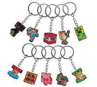 BOBOZHONG 10 Pezzi Portachiavi in Silicone, Portachiavi con Personaggi, Regalo per Compleanno Bambini, Natale e Feste, Accessorio Decorativo per Zaini, Trolley e Borse per Ragazzi e Ragazze