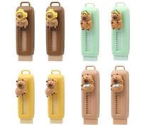 BOBOZHONG 8 Pezzi Gomma per Cancellare Retrattile Push-Pull per Bambini, Carino Capybara con Design, Gomma per Matite e Pastelli, Ideale per Scuola/Ufficio/Regalo