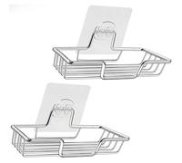 BOBOZHONG Autoadesivo Portasapone,2 Pezzi Portasapone da Muro Adesivo Gancio per Lavello della Cucina Gancio per Lavello della Cucina Piatto di Sapone per Bagno e Cucina,Toilette,Lavandino