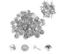 BOBOZHONG Chiusure a Farfalla con Spilla，50 Pairs Butterfly Clutch Tie Tackspe,Frizione per Pin Farfalla,per DIY Craft Artigianato E Creazione di Gioielli(Argento)