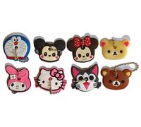 BOBOZHONG Coprichiave a Forma di Testa,Cartoon Key Covers,8 Styles Cartoon Cute Animals Portachiavi Key Cover cap Portachiavi in Silicone Portachiavi K