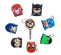 BOBOZHONG Coprichiave a Forma di Testa,Cartoon Key Covers,8 Styles Cartoon Cute Animals Portachiavi Key Cover cap Portachiavi in Silicone Portachiavi N