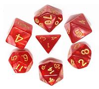 BOBOZHONG Dadi Poliedrici,7 PCS Poliedrici Dadi da Gioco, Layered Polyhedral D&D Dice, per Dungeons And Dragons DND Rpg Giochi da Tavolo MTG (Rosso)