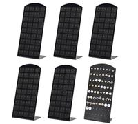 BOBOZHONG Espositore per orecchini, confezione da 6 pezzi, con 72 fori, in acrilico, espositore per orecchini, per donne e ragazze