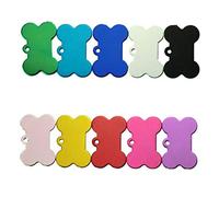 BOBOZHONG Etiqueta para Perro con Forma de Hueso,10 Piezas Placas de identificación Perro Etiquetas del Mascotas Forma de Huesoidentificación Perro Etiquetas del Mascotas(38 mm)