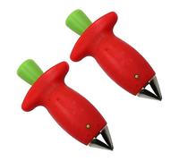 BOBOZHONG Frutta Core Pit Remover,2 PCS Strawberry Huller,Fragola Core Remover,Huller per Fragole,Kitchen Tool Strawberry Hullers Fruit Remove per la Cottura e la marmellata Gadget da Cucina