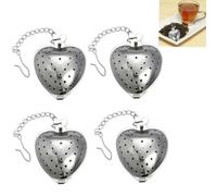 BOBOZHONG Infusore per tè,4 Pezzi Filtro da tè,Filtro per Tisane Infusore a Sfera da tè in Acciaio Inossidabile,Infusore tè Filtro,per Foglie di tè Sfuse Fini,Foglie di tè,Condimenti,Teiere