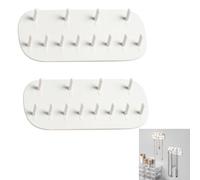 BOBOZHONG Porta Gioielli da Parete,2 Pezzi Porta Braccialetti Collane da Appendere,Gioielli Autoadesivo Appendino Collana Organizer per Orecchini Ciondoli,Idea Regalo