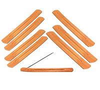 BOBOZHONG Porta incenso,8 Pezzi Bruciatore di Incenso in Legno di bambù Vassoio di incenso,Accessori per incenso Decorazioni per fragranze per la casa