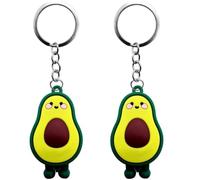 BOBOZHONG Portachiavi Avocado, 2 Pezzi Regali Cartone Animato, Key-Rings Moda Multi Purpose per Zaini, Astucci, Borse, Idea Regalo per Compleanno, Natale, Verde