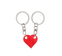 BOBOZHONG Portachiavi Cuore,2 Pezzi Portachiavi Cuore Piccolo Heart,Keychain in Mattoni per Coppie,per Regali di Anniversario,ricorrenze,Souvenir di Coppia,con Confezione Regalo