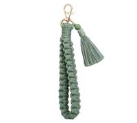 BOBOZHONG Portachiavi da Donna macramè,Portachiavi Intrecciato con Nappe Decorative Boho Portachiavi con Ciondolo a Nappa con Cordino Corto Portachiavi per Auto da Donna