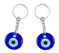 BOBOZHONG Portachiavi di Malocchio Blu Turco,2 pezzi Blue Evil Eye Keychain,Portafortuna Regalo Portachiavi Evil Eye Portachiavi portachiavi blu malocchio regalo portachiavi buona fortuna