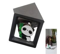 BOBOZHONG Portachiavi Panda,Regalo Panda Portachiavi,Portachiavi Panda in bambù,Regali per Gli Amanti dei Panda,con Confezione Regalo Trasparente