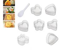 BOBOZHONG Stampi per Onigiri Sushi, 8 Pezzi Rice Ball Mold, Stampo Triangolare per Riso, Strumenti Pratici da Cucina