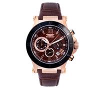 Bobroff Brown Leather Dress Watch