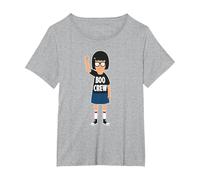 Bob's Burgers Tina Belcher Boo Crew Maglietta, Donna Plus-Size, Grigio Melange, 2X