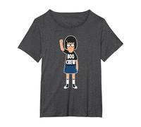 Bob's Burgers Tina Belcher Boo Crew Maglietta, Donna Plus-Size, Grigio Scuro, 6X